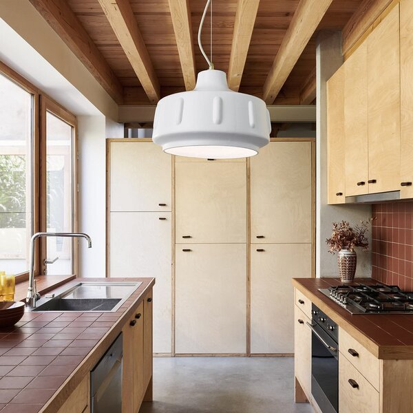 Lampada a sospensione MARKET SET, Jimmy, dimmerabile, Bianco, Soggiorno, Ceramica, Design