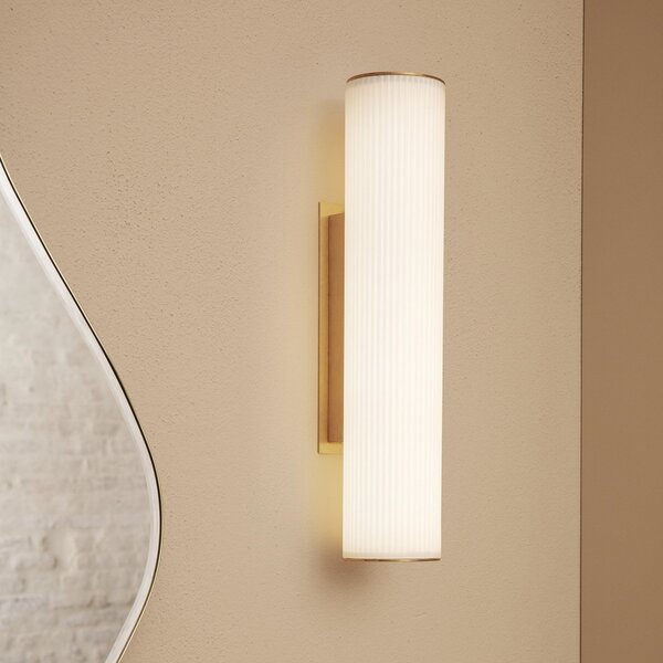 Applique da parete ferm LIVING, Vuelta 40, dimmerabile, Bianco, Soggiorno, Vetro, Design