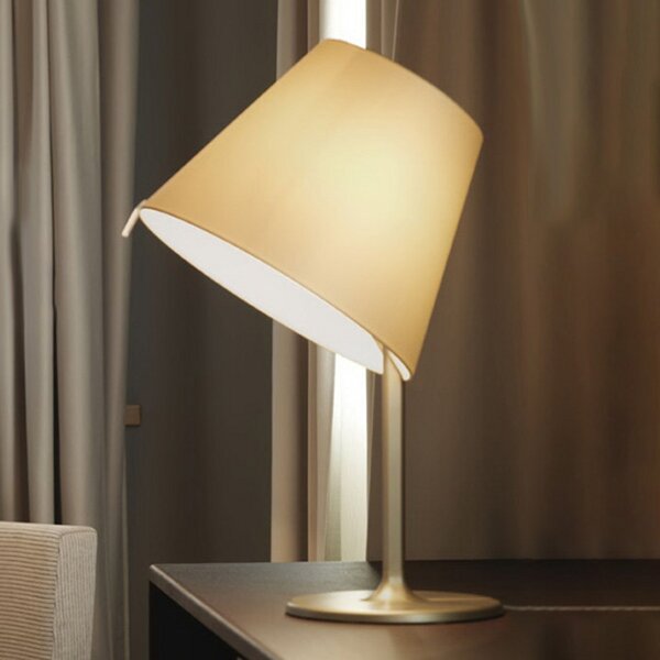 Lampade da tavolo Artemide, Melampo, Beige, Soggiorno, Tessuto / Tessile, Design