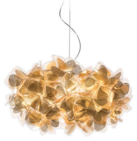 Lampada a sospensione Slamp, Clizia Mama Non Mama, dimmerabile, Dorato / Ottone, Soggiorno, Plastica, Design