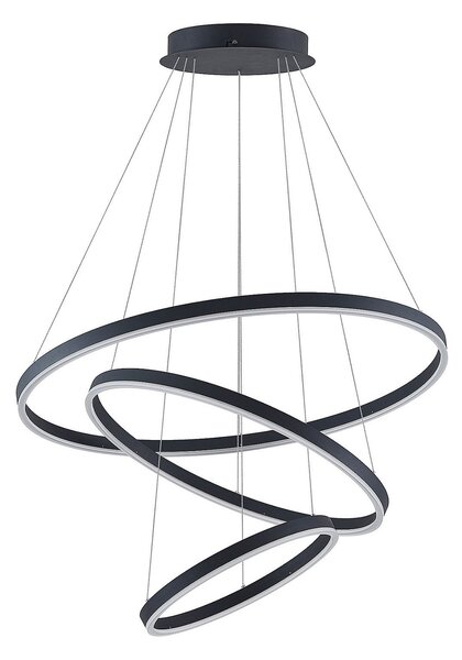 Lampada a sospensione Arcchio, Albiona, dimmerabile, Nero, Soggiorno, Metallo, Moderno