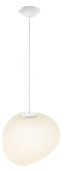 Lampada a sospensione Foscarini, Gregg MIDI, dimmerabile, Bianco, Soggiorno, Vetro, Design
