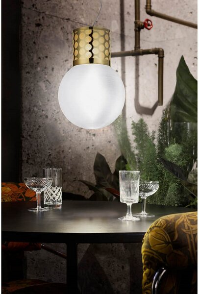 Lampada a sospensione Slamp, Dorato / Ottone, Soggiorno, Plastica
