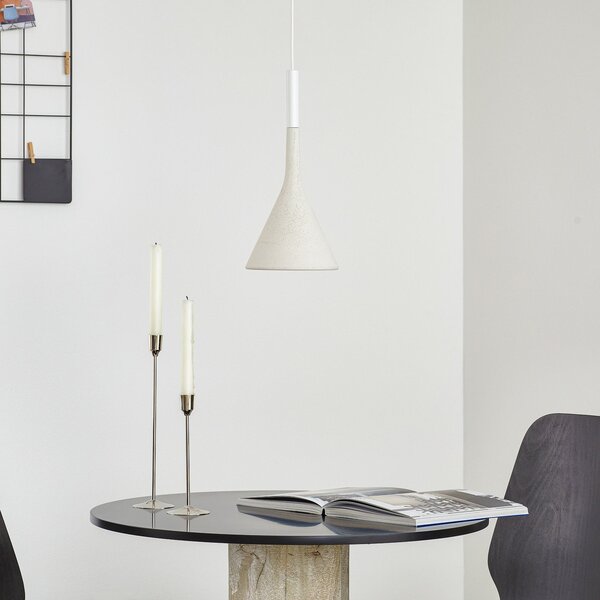 Lampada a sospensione Foscarini, Aplomb, dimmerabile, Bianco, Cucina, Cemento, Design