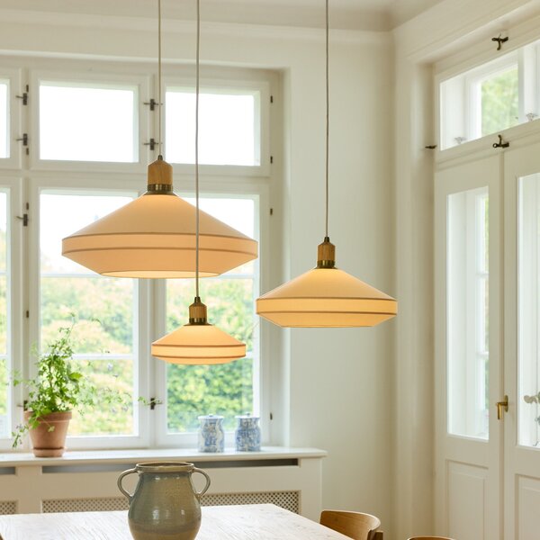 Lampada a sospensione Halo Design, PARIS SOFT, dimmerabile, Sala da pranzo, Tessuto / Tessile, Design