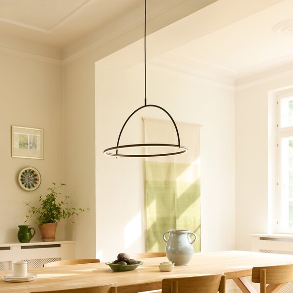 Lampada a sospensione Halo Design, TILT, dimmerabile, Sala da pranzo, Metallo, Design
