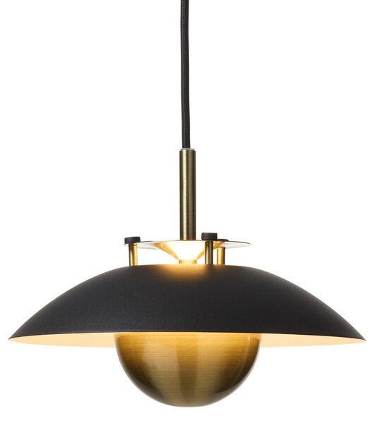 Lampada a sospensione Halo Design, STEPP, dimmerabile, Nero, Sala da pranzo, Metallo, Scandinavo
