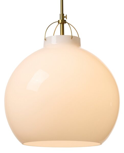 Lampada a sospensione Halo Design, TOSCANA, dimmerabile, Bianco, Sala da pranzo, Vetro, Design