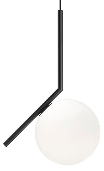 Lampada a sospensione FLOS, IC S1, dimmerabile, Nero, Soggiorno, Vetro, Design