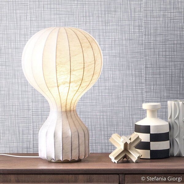 Lampade da tavolo FLOS, Gatto Piccolo, dimmerabile, Bianco, Soggiorno, Tessuto / Tessile, Design