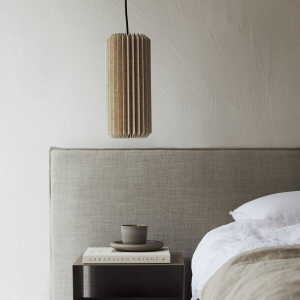 Lampada a sospensione Watt & Veke, Alba, dimmerabile, Marrone / Ruggine, Camera da letto, Tessuto / Tessile, Design