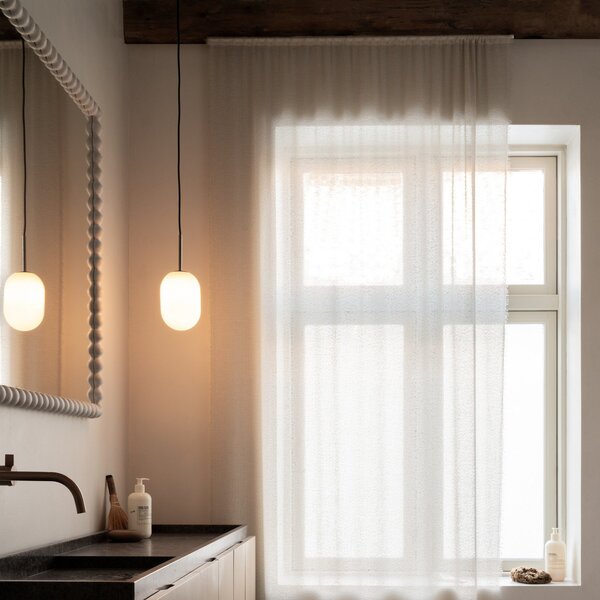 Lampada a sospensione Watt & Veke, Noor, dimmerabile, Bianco, Soggiorno, Vetro, Moderno