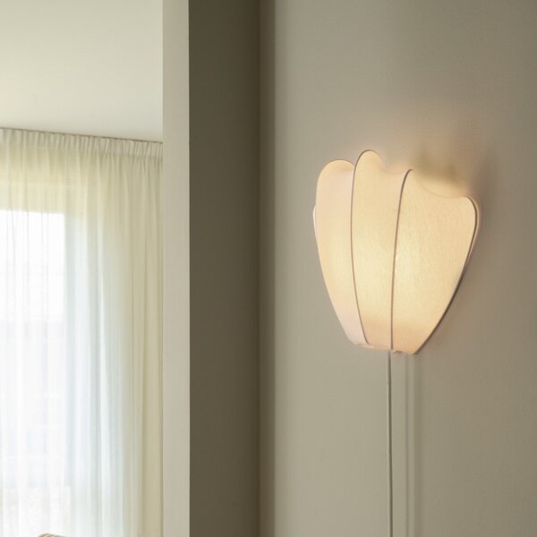 Applique da parete Watt & Veke, Anna, Bianco, Camera da letto, Tessuto / Tessile, Design