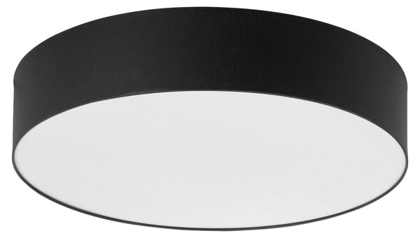 Plafoniera rotonda RONDO bianco-nera 4xE27x40W con rivestimento in tessuto, dimensioni: 15x60x60 cm, IP20, TK-Lighting