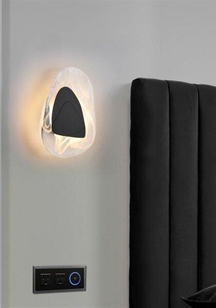 Searchlight 32983BK - Applique da parete LED DESTINY LED/8W/230V nera