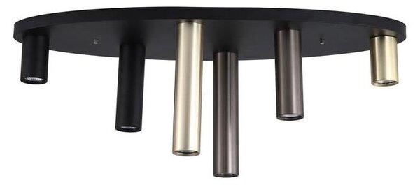 Searchlight 50571-6BK - Plafoniera TUBES 6xGU10/10W/230V 80x30 cm