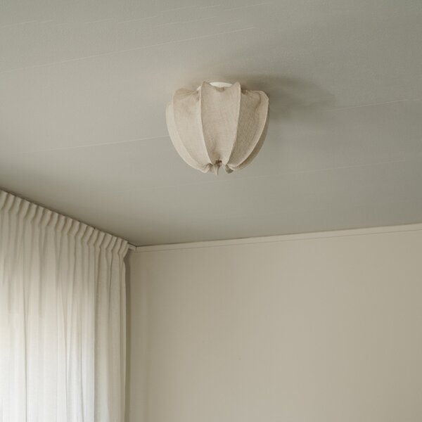 Plafoniera Watt & Veke, Anna, dimmerabile, Beige, Camera da letto, Tessuto / Tessile, Design