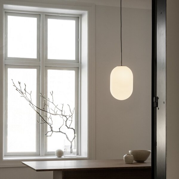 Lampada a sospensione Watt & Veke, Noor, dimmerabile, Bianco, Soggiorno, Vetro, Moderno