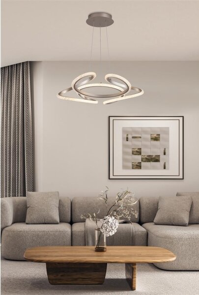 Searchlight 66110CP - Lampadario LED dimmerabile a sospensione con cavo DOODLE LED/40W/230V ottone