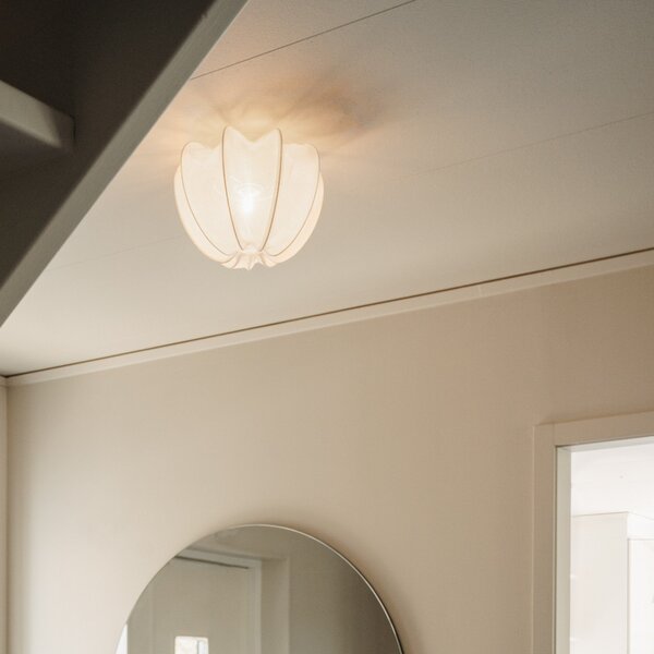 Plafoniera Watt & Veke, Anna, dimmerabile, Bianco, Camera da letto, Tessuto / Tessile, Design