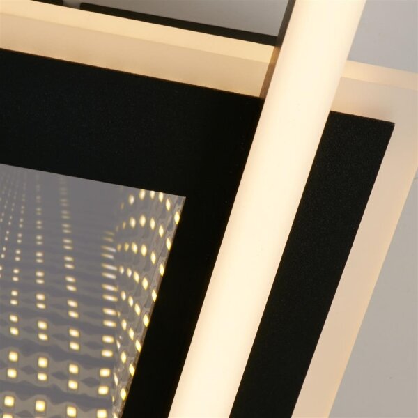 Searchlight 44250BK - plafoniera da soffitto LED dimmerabile QUADRATE LED/24W/230V 36x36 cm