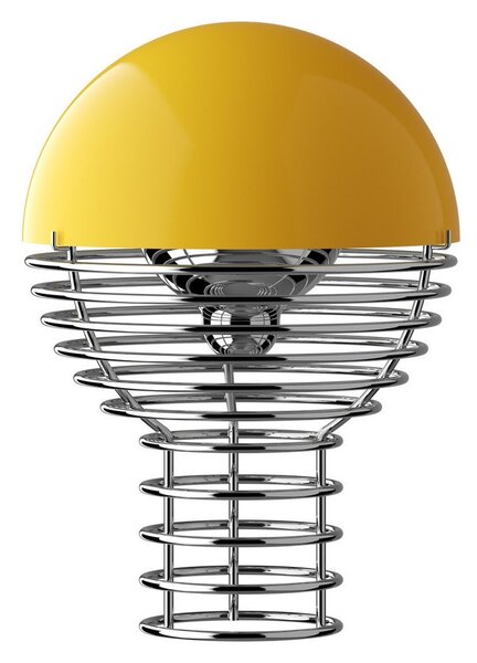 Lampade da tavolo Verpan, Wire, dimmerabile, Giallo, Soggiorno, Acciaio inossidabile, Design