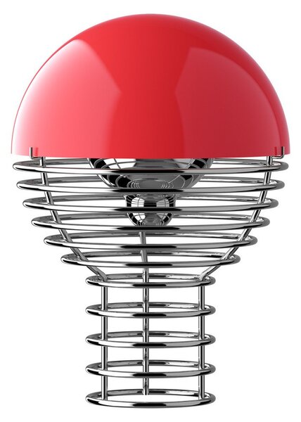 Lampade da tavolo Verpan, Wire, dimmerabile, Rosso, Soggiorno, Acciaio inossidabile, Design