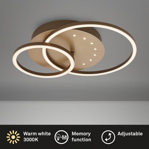 Brilo - Plafoniera LED dimmerabile LED/26W/230V 3000K marrone