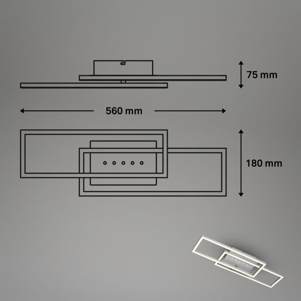 Brilo - Plafoniera LED dimmerabile/30W/230V/3000K cromo satinato