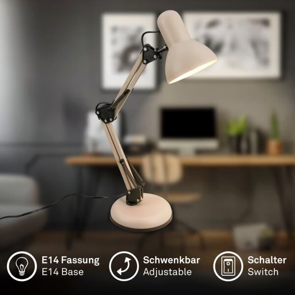 Brilo - Lampada da tavolo PIXA 1xE14/25W/230V beige