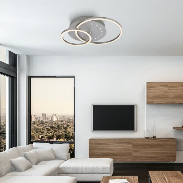 Brilo - Lampada da soffitto LED dimmerabile LED/26W/230V 3000K cromo satinato