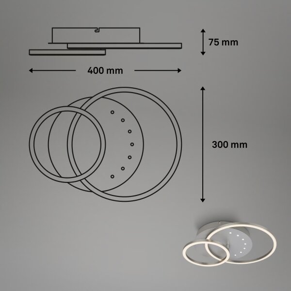 Brilo - Lampada da soffitto LED dimmerabile LED/26W/230V 3000K cromo satinato