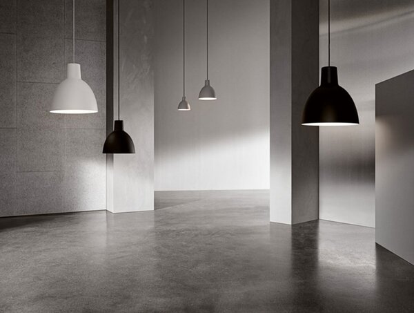 Lampada a sospensione Louis Poulsen, Toldbod 250, dimmerabile, Blu, Soggiorno, Alluminio, Design