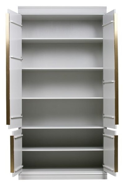 Armadio grigio chiaro in pino massiccio 110x215x44 cm Organize – WOOOD
