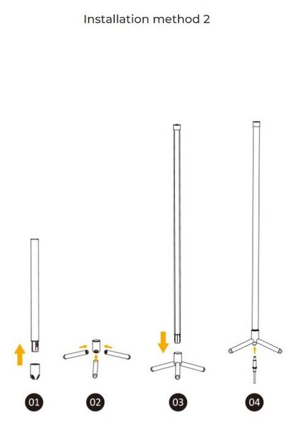 Lampada da Pavimento LED 12W RGB+CCT, Smart e da Telecomando Colore RGB+CCT