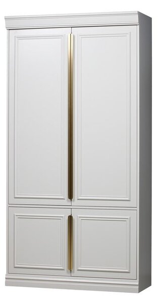 Armadio grigio chiaro in pino massiccio 110x215x44 cm Organize – WOOOD