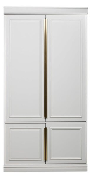 Armadio grigio chiaro in pino massiccio 110x215x44 cm Organize – WOOOD