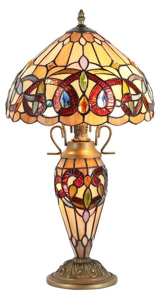 Prezent 1706 - Lampada da tavolo TIFFANY 2xE27/60W + 1xE14/7W/230V