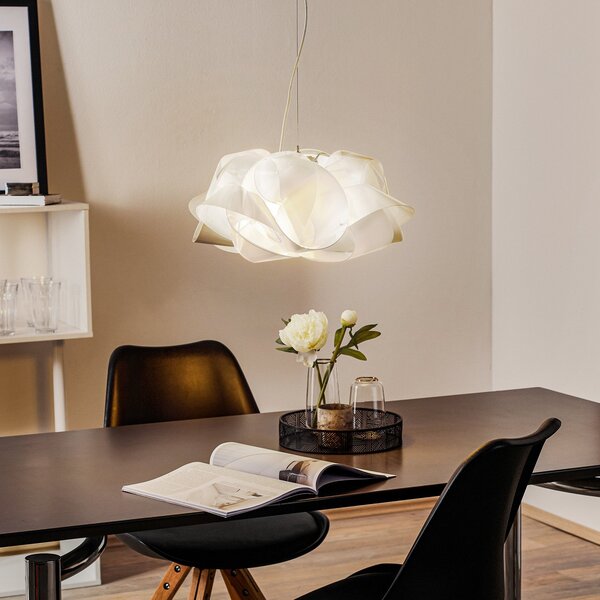 Lampada a sospensione Slamp, Fabula, dimmerabile, Trasparente, Soggiorno, Plastica, Design