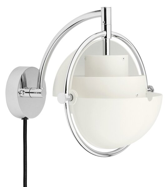 Applique da parete GUBI, Multi-Lite, dimmerabile, Bianco, Soggiorno, Ottone, Design