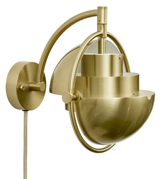 Applique da parete GUBI, Multi-Lite, dimmerabile, Dorato / Ottone, Soggiorno, Ottone, Design