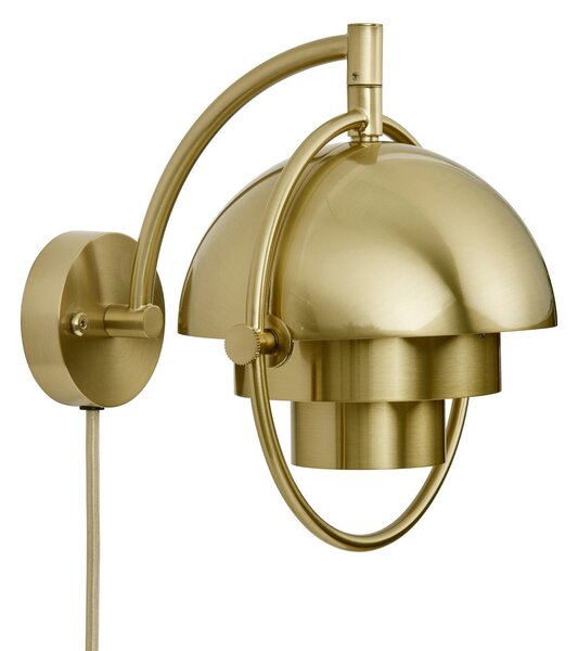 Applique da parete GUBI, Multi-Lite, dimmerabile, Dorato / Ottone, Soggiorno, Ottone, Design