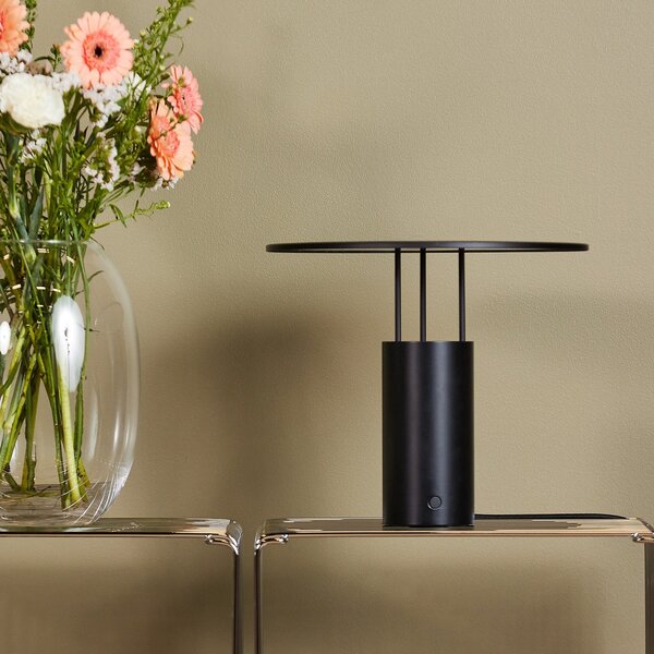Lampade da tavolo Piet Hein, Tempel280, dimmerabile, Nero, Camera da letto, Alluminio, Design