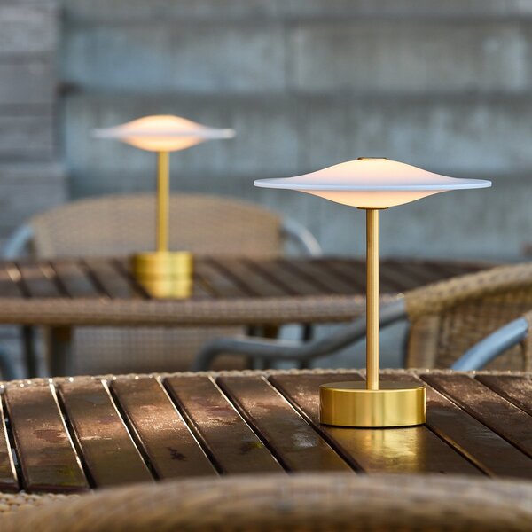 Lampade da esterno Piet Hein, dimmerabile, Dorato / Ottone, Balcone, Alluminio, Design