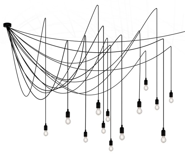 Lampada a sospensione SELETTI, LED Maman, dimmerabile, Nero, Soggiorno, Plastica, Moderno