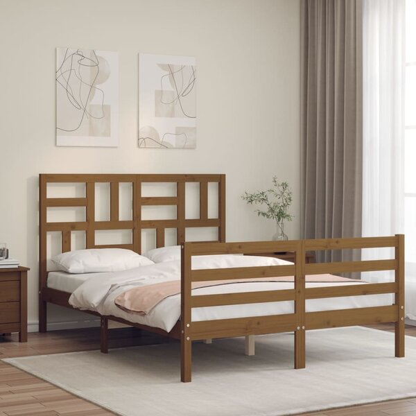 Letto adulto, Giroletto con Testiera, Letto singolo 100x200 cm in Legno  Massello vidaXL