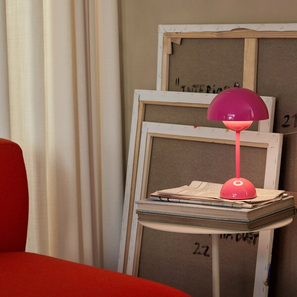 Lampade da tavolo &Tradition, Flowerpot VP9, dimmerabile, Rosa / Rosé, Soggiorno, Plastica, Design