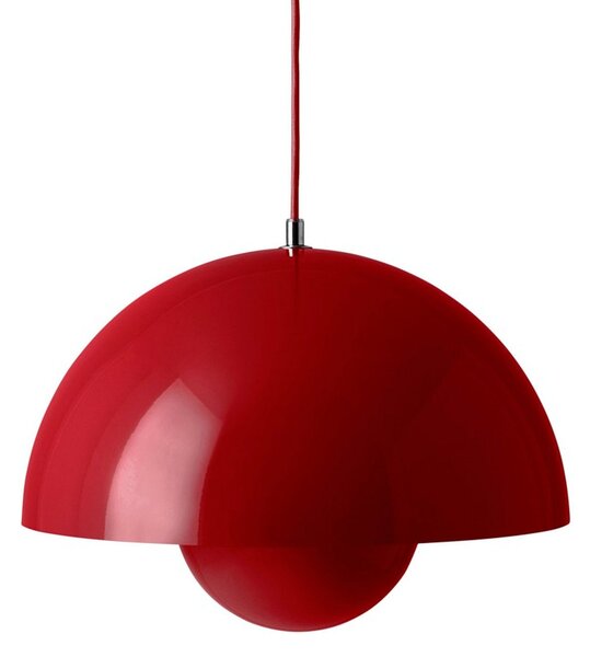Lampada a sospensione &Tradition, Flowerpot VP7, dimmerabile, Rosso, Soggiorno, Metallo, Design