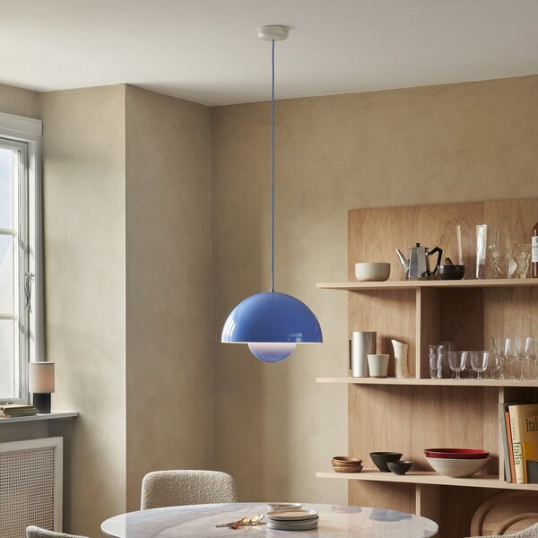 Lampada a sospensione &Tradition, Flowerpot VP7, dimmerabile, Blu, Soggiorno, Metallo, Design