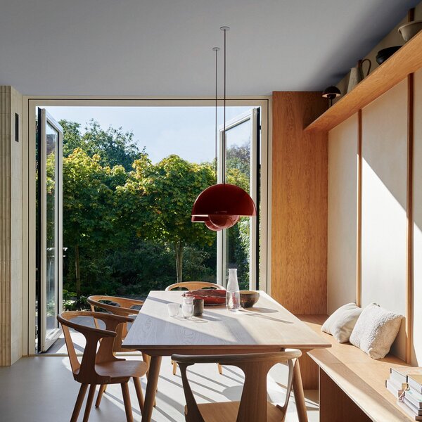 Lampada a sospensione &Tradition, Flowerpot VP7, dimmerabile, Rosso, Soggiorno, Metallo, Design